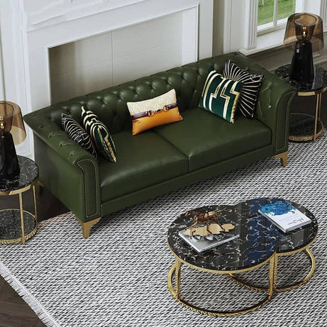 كنبة جلد كابتونية - VELA