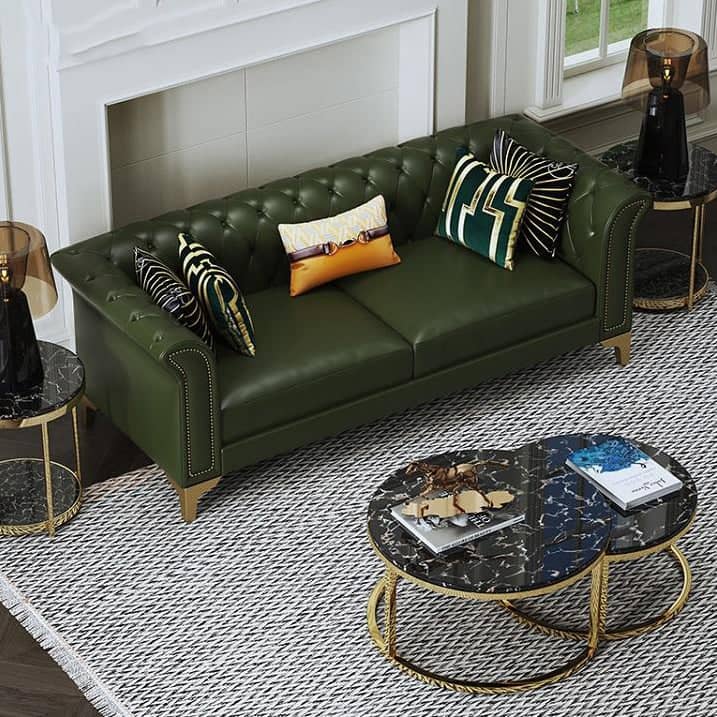 كنبة جلد كابتونية - VELA