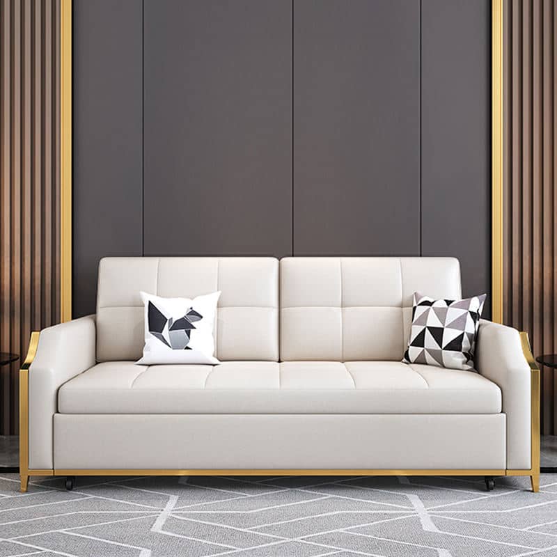 كنبة سرير بإطار ذهبي