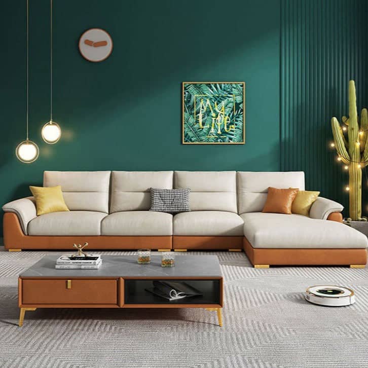 اريكة زاوية جلدية