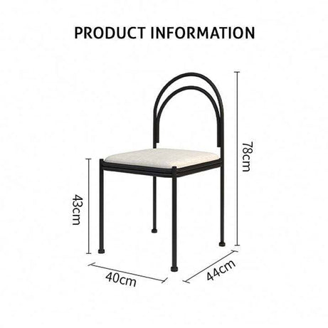 كرسي طعام معدني فاخر - COMFORT