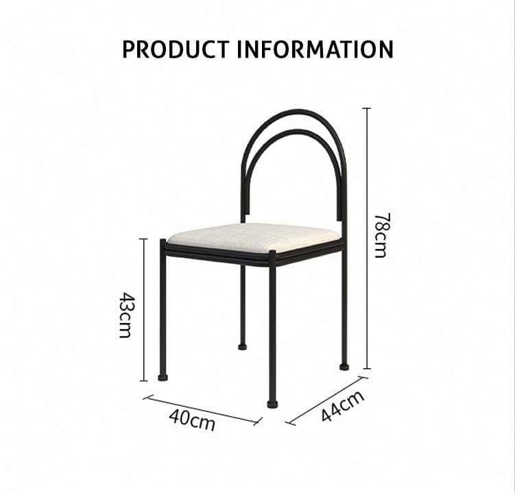 كرسي طعام معدني فاخر - COMFORT