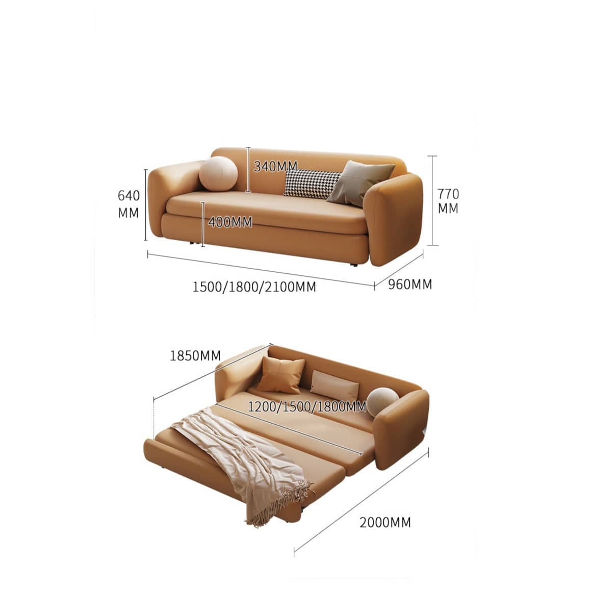 كنبة سرير مخمليه - MERA