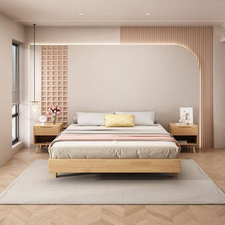 سرير خشبي بتصميم مينامليست - SERA