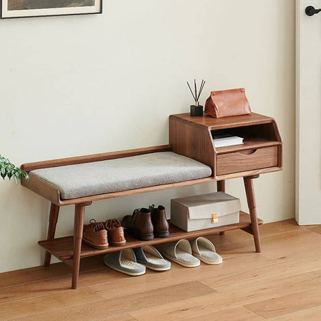 خزينة أحذية جانبية بمقعد