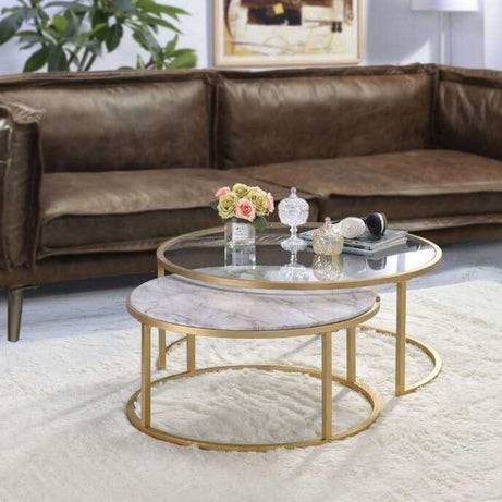 طاولة قهوة مستديرة متداخلة - Baytuk