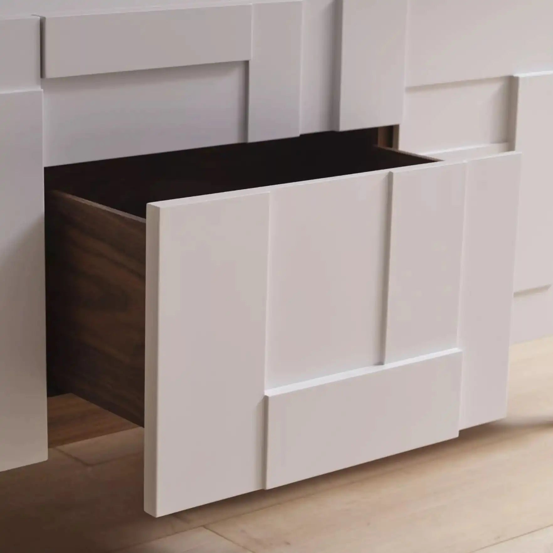 طاولة تلفاز خشبية أبيض في بني - Baytuk