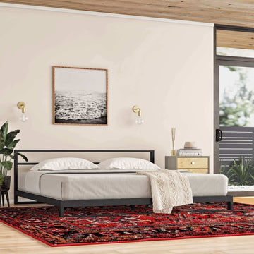 سرير معدني بتصميم بسيط - Baytuk