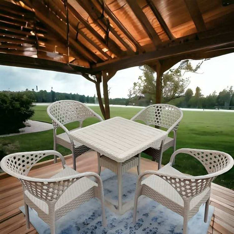 طقم نيو بامبو 4 كرسي وطاولة - Baytuk