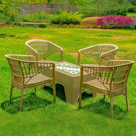 طقم كريستال 4 كرسي وطاولة - Baytuk