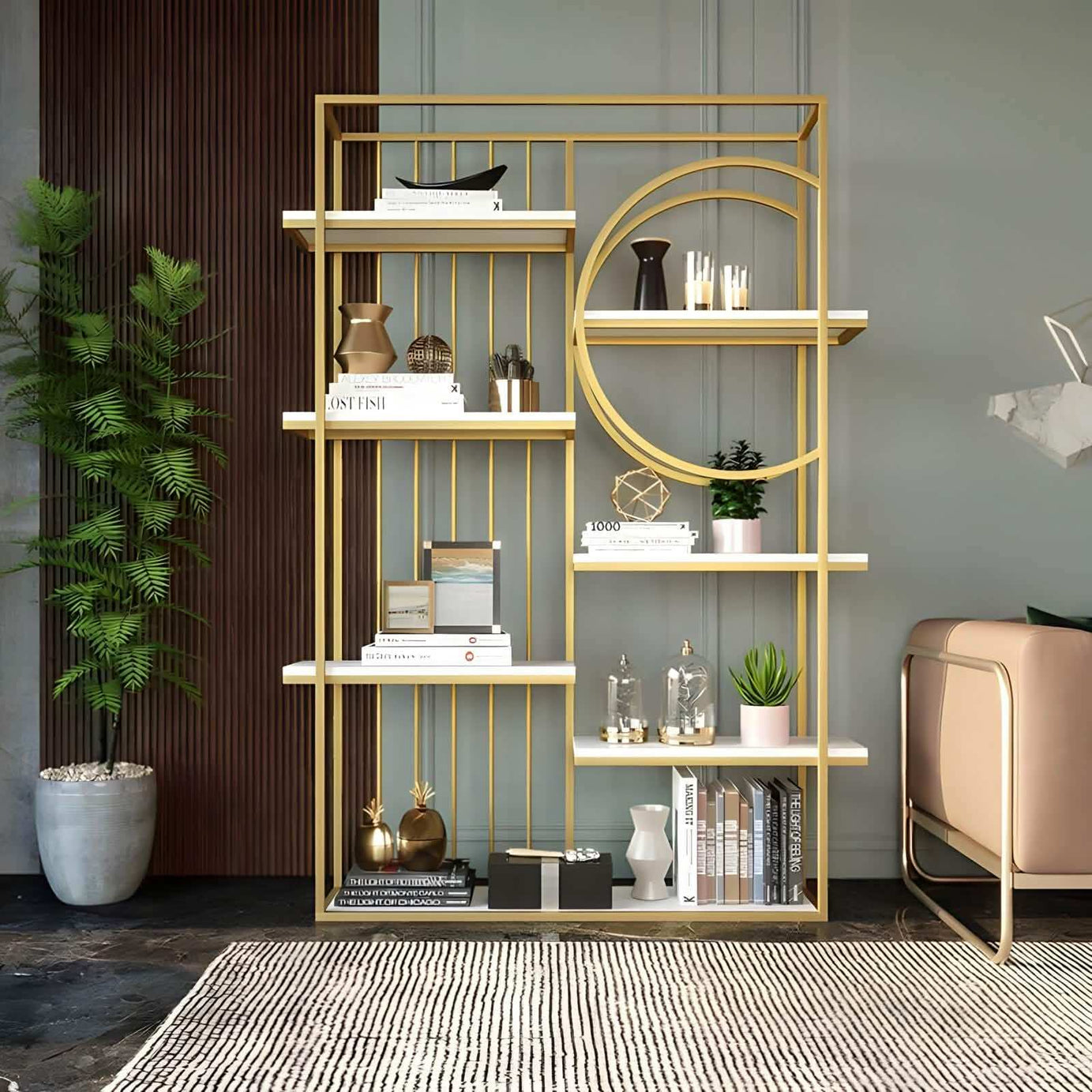 رفوف معدنية قوية مع تصميم أنيق لتنظيم مثالي - Baytuk