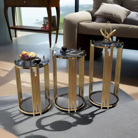 مجموعة طاولات جانبية معدنية - Baytuk