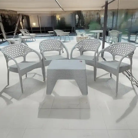 طقم نيو بامبو 4 كرسي وطاولة - Baytuk