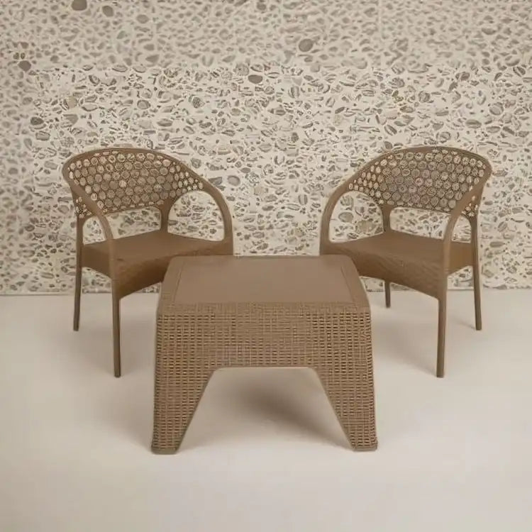 طقم نيو بامبو 2 كرسي وطاولة - Baytuk