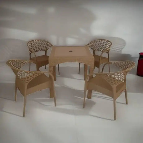 طقم نيو بامبو 4 كرسي وطاولة - Baytuk