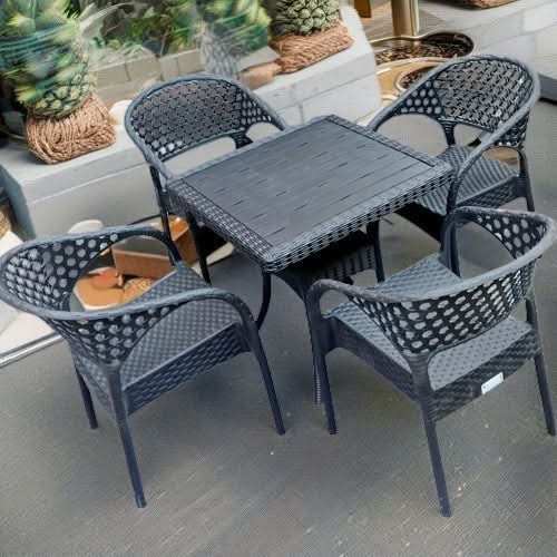 طقم نيو بامبو 4 كرسي وطاولة - Baytuk