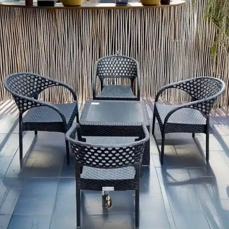 طقم نيو بامبو 4 كرسي وطاولة - Baytuk