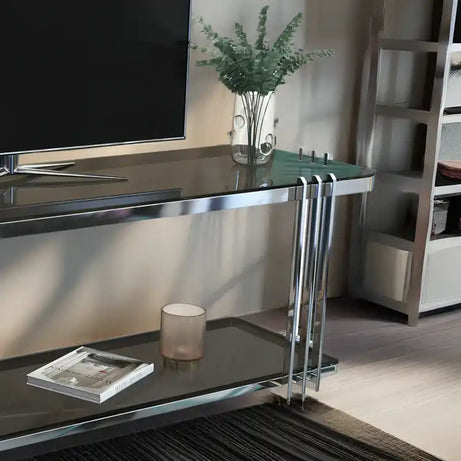 طاولةتلفاز بسطح زجاجي - Baytuk