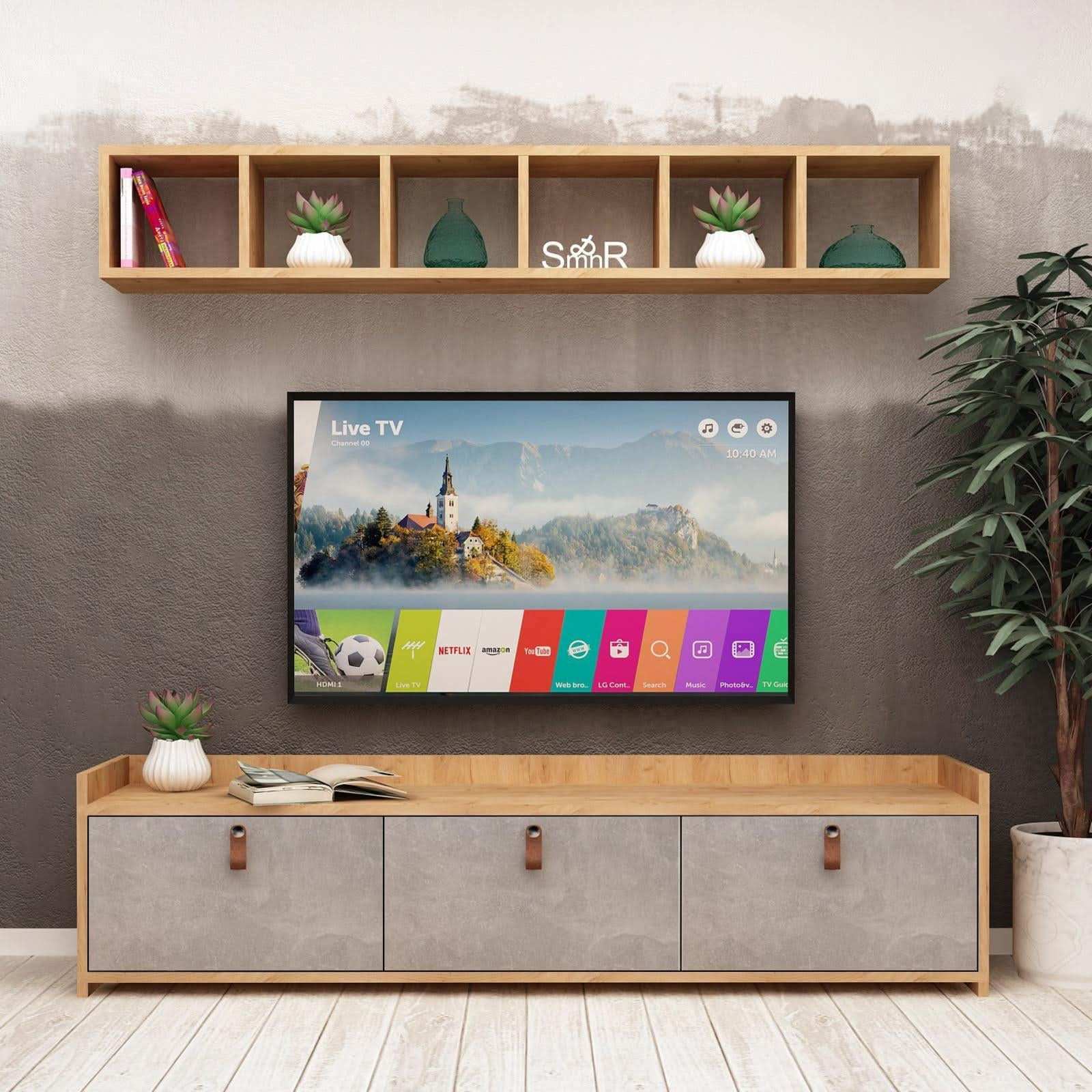 طاولة تلفاز بتصميم ريفي - Baytuk