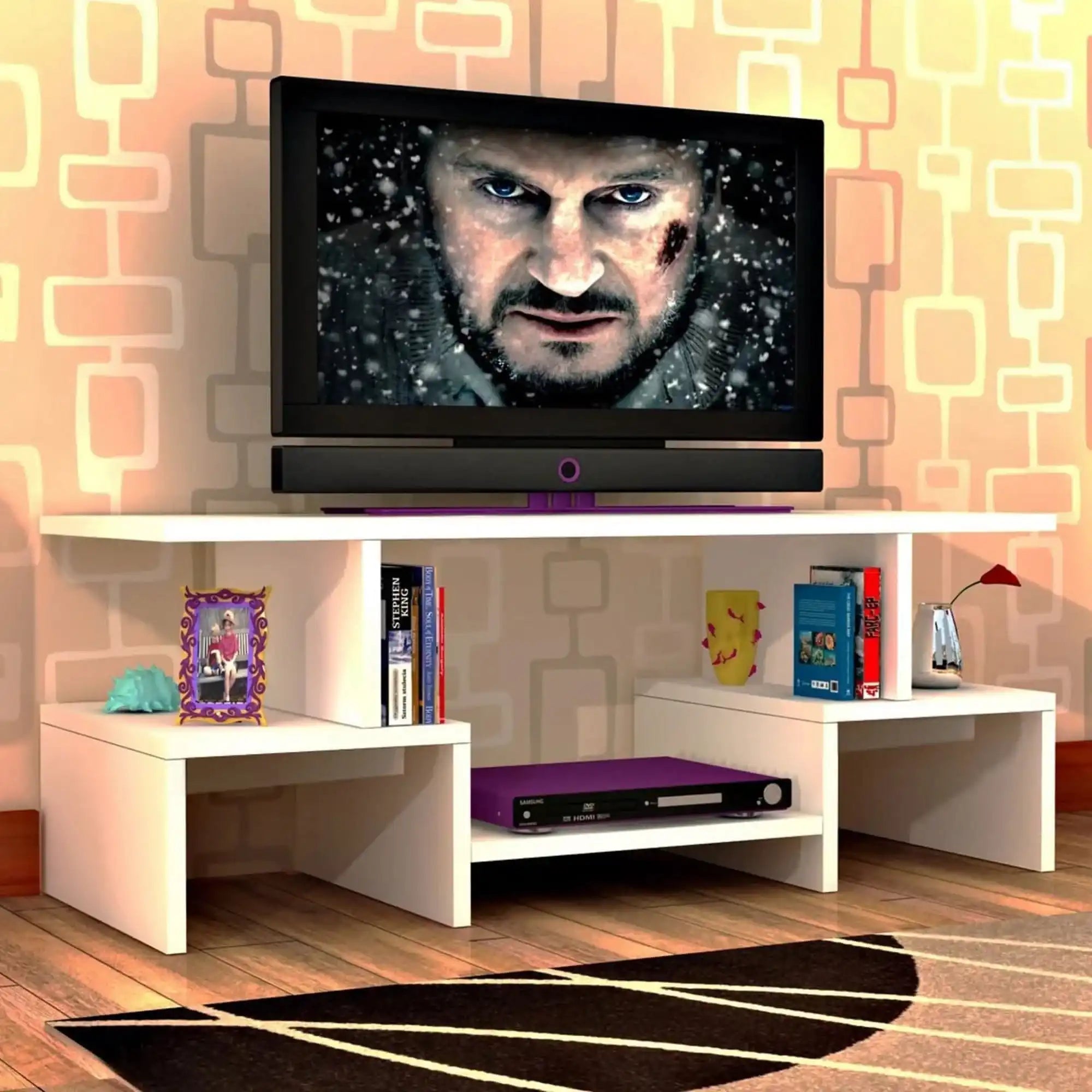 طاولة تلفازبأرفف خشب - Baytuk