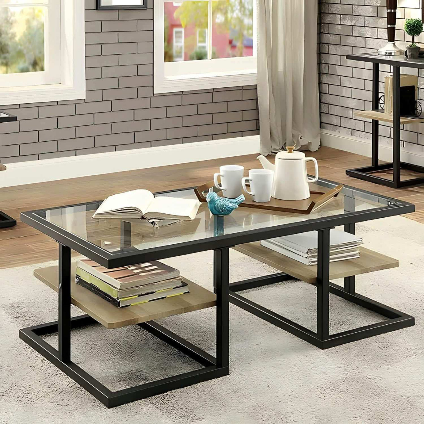 طاولة قهوة زجاج - Baytuk