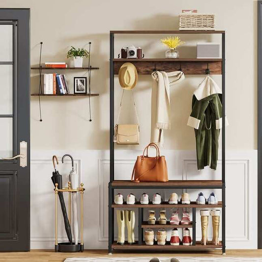 خزانة أحذية أنيقة تدعم الملابس وتنظم المساحة - Baytuk