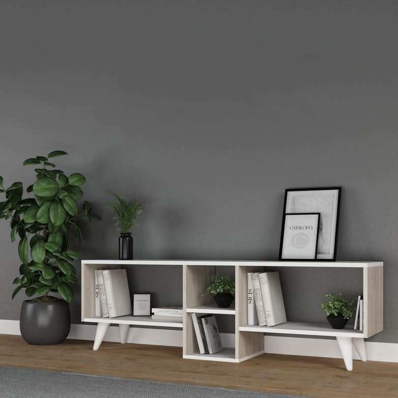 طاولة تلفاز بأرفف متعددة - Baytuk