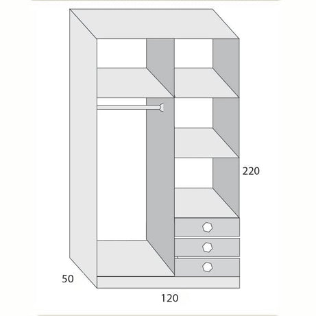 دولاب خشبي بسيط - LUCY