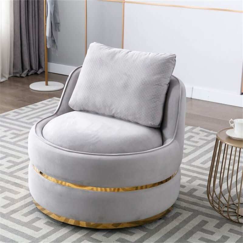 كرسي استرخاء فخم بقماش قطيفة للراحة الفائقة