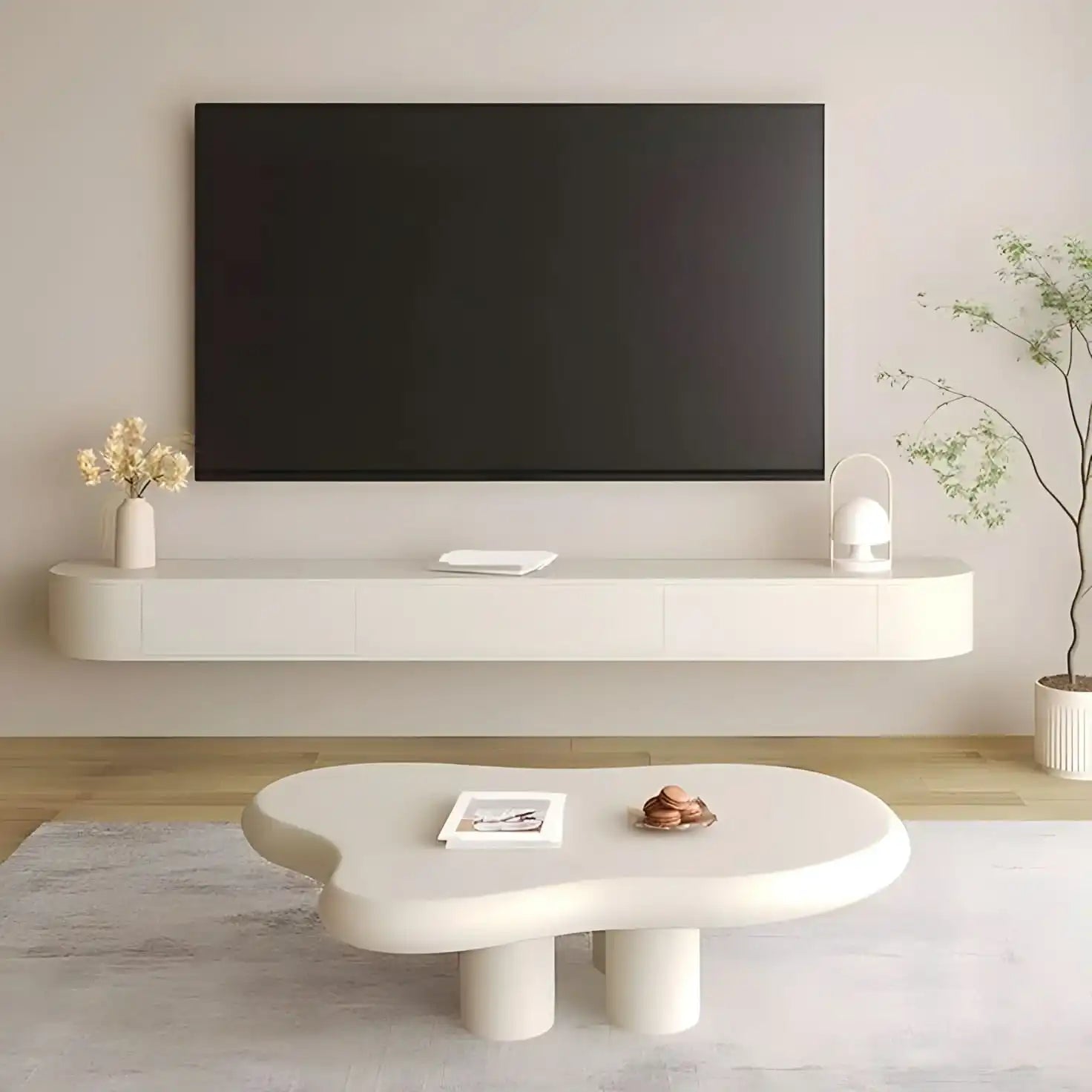 طقم طاولات أبيض عملي - Baytuk