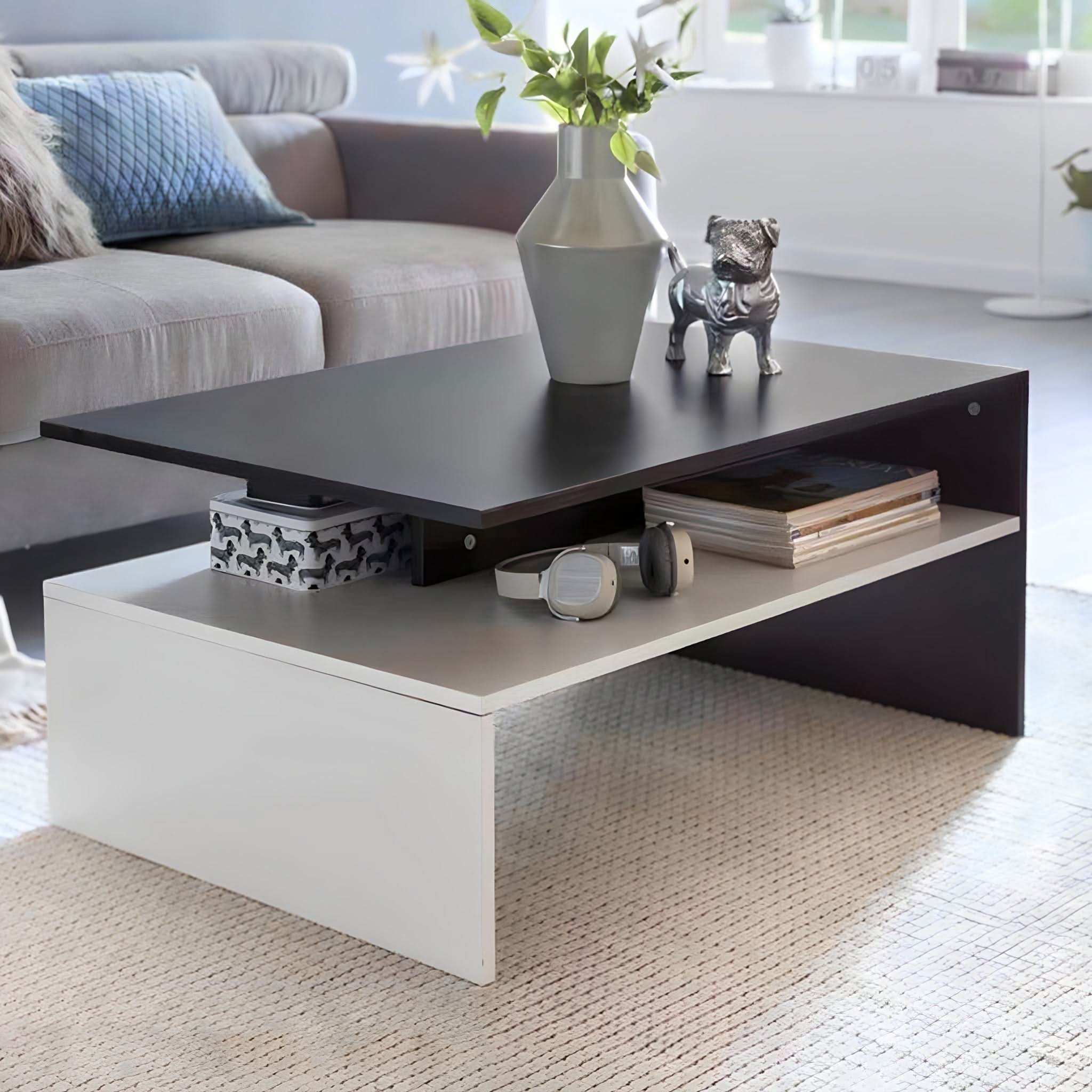 طاولة قهوة ام دي اف برف داخلي - Baytuk