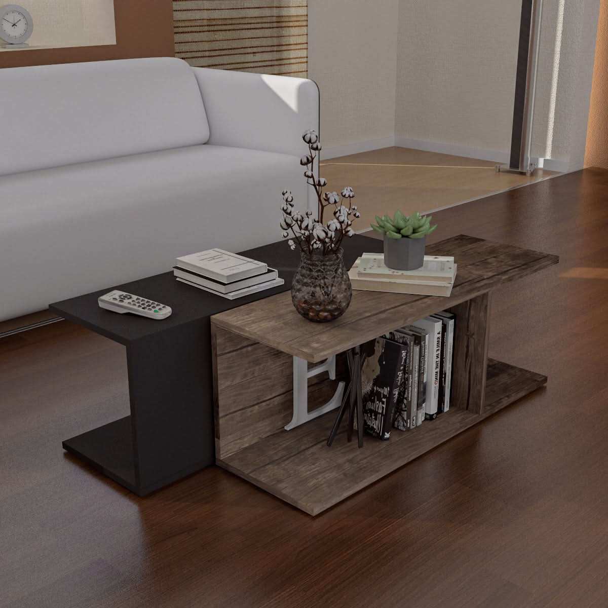 طاولة قهوة مزدوجة - Baytuk