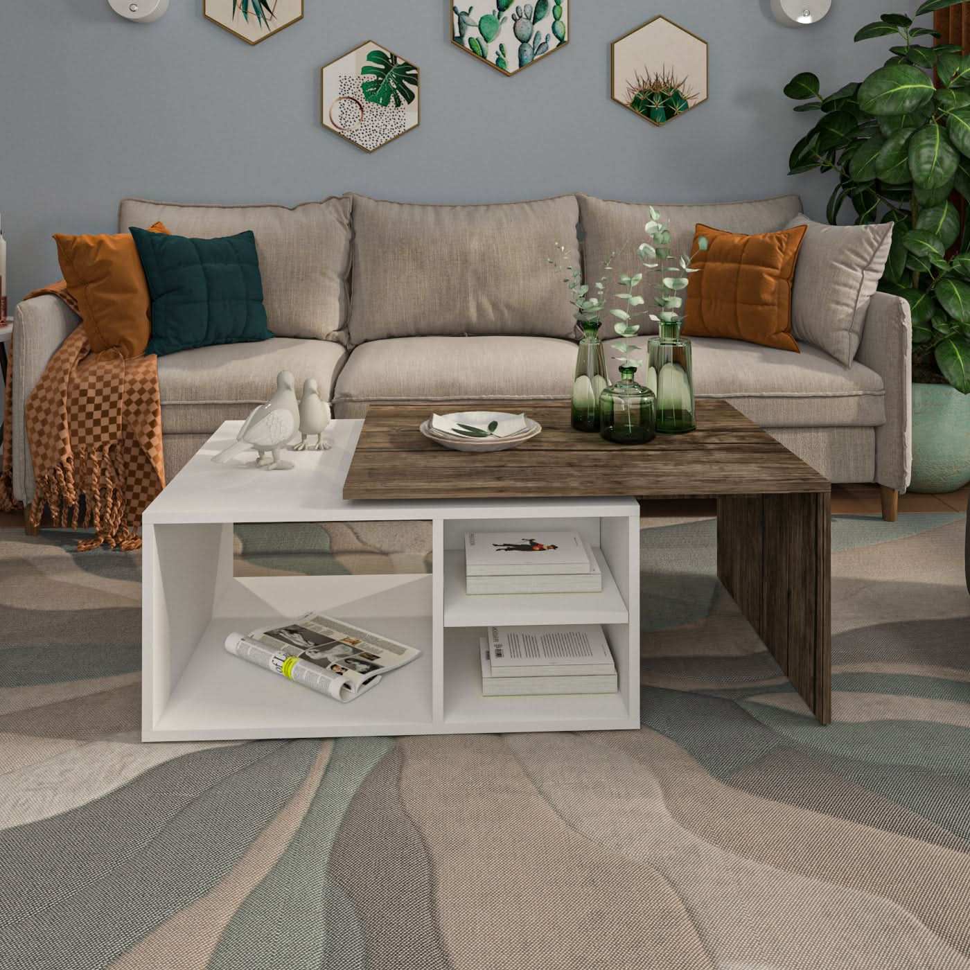 طاولة قهوة خشبية - Baytuk