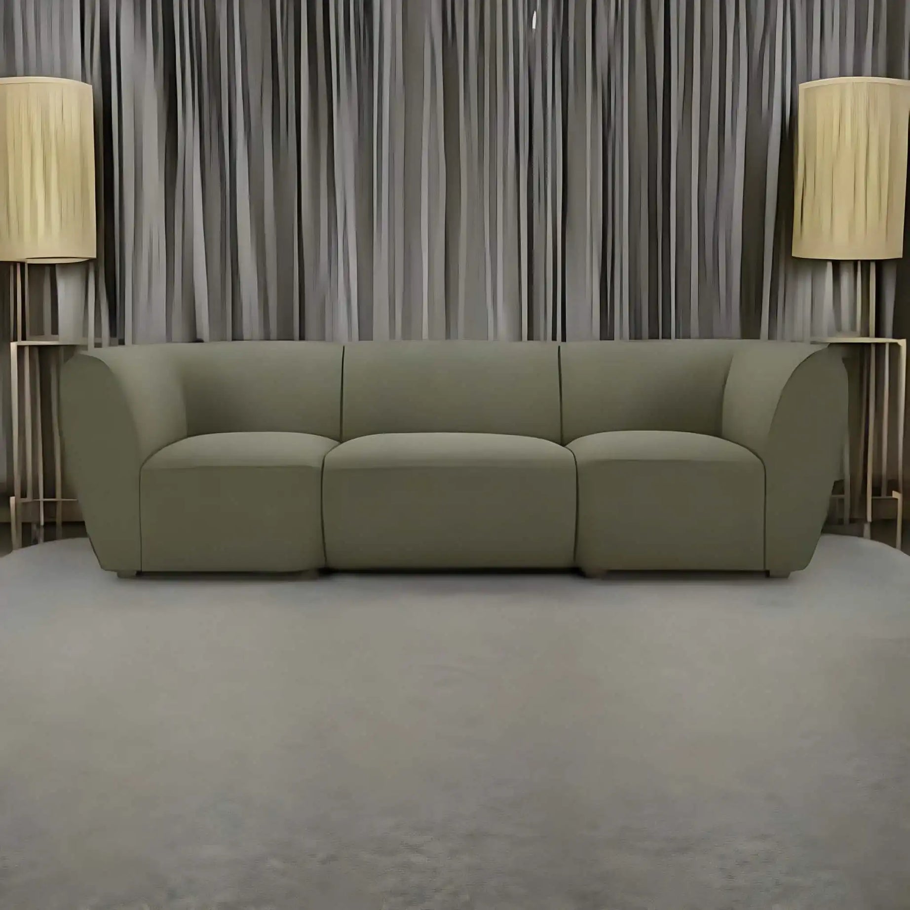 كنبة خشب طبيعي 210*85*75 سم - AOF12