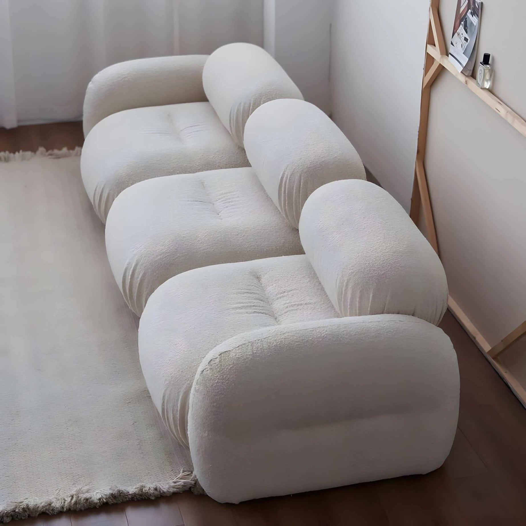 كنبة خشب طبيعي 220*85*70 سم - AOF13