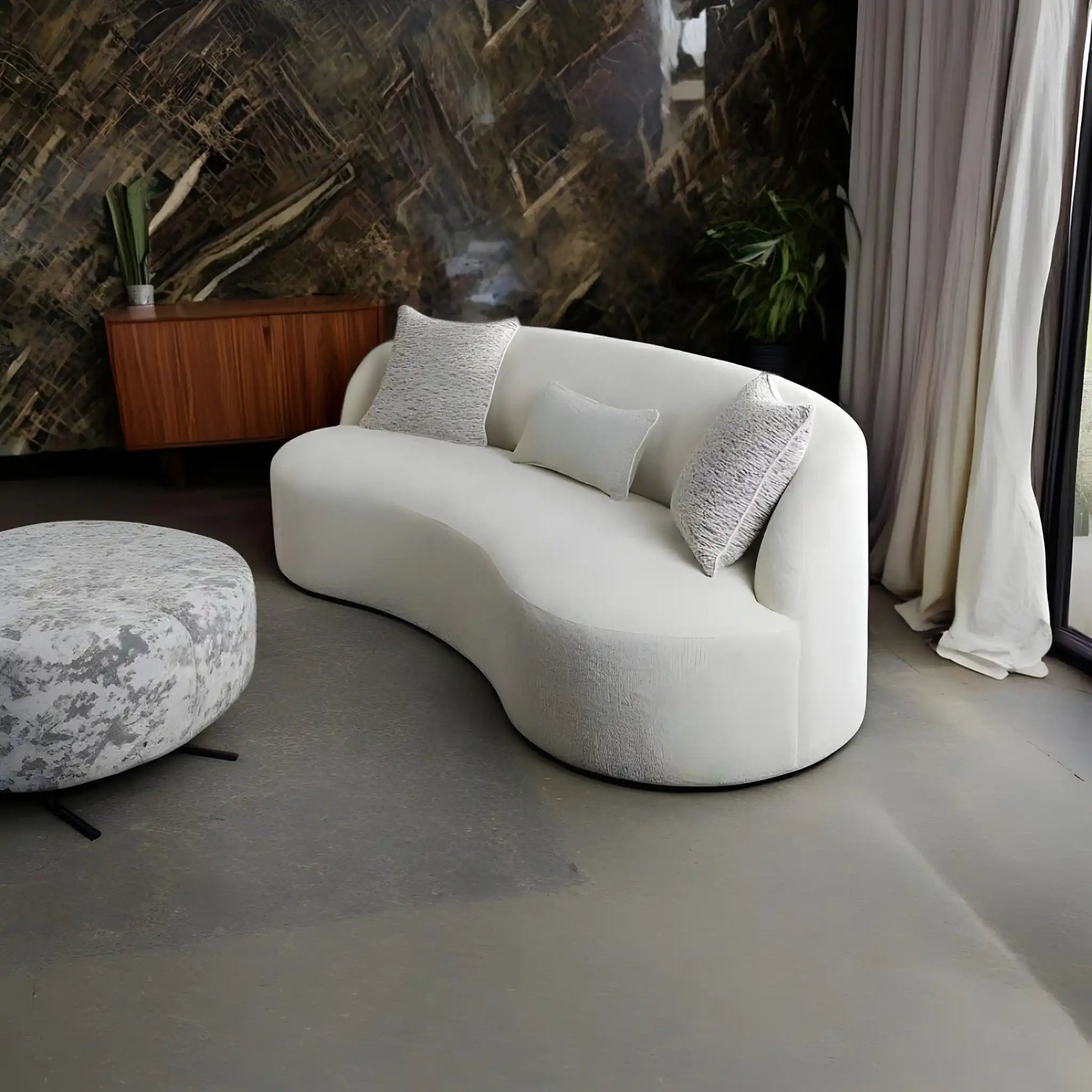 كنبة خشب طبيعي 220*85*70 سم - AOF21