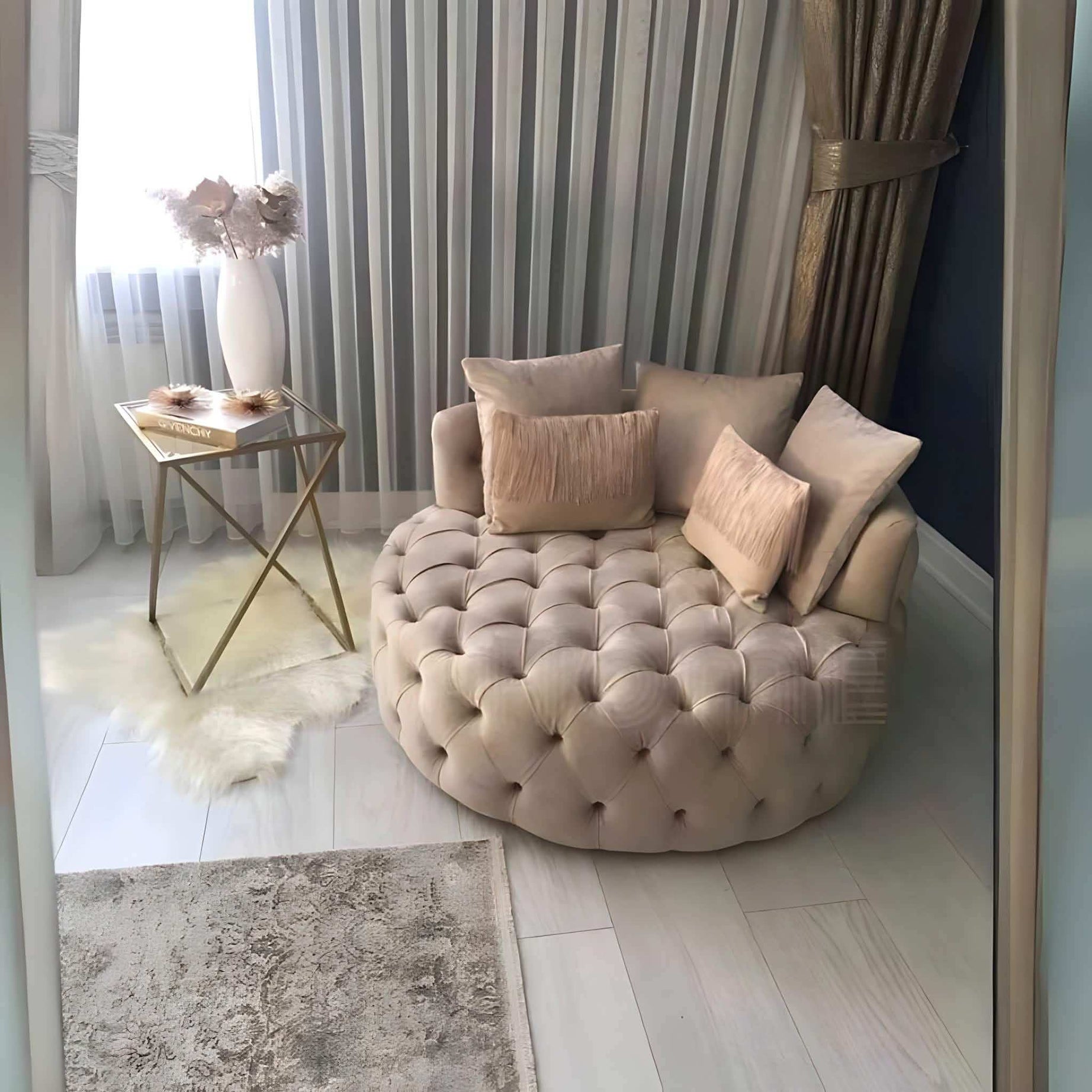 كرسي خشب طبيعي، 110*110*70 سم