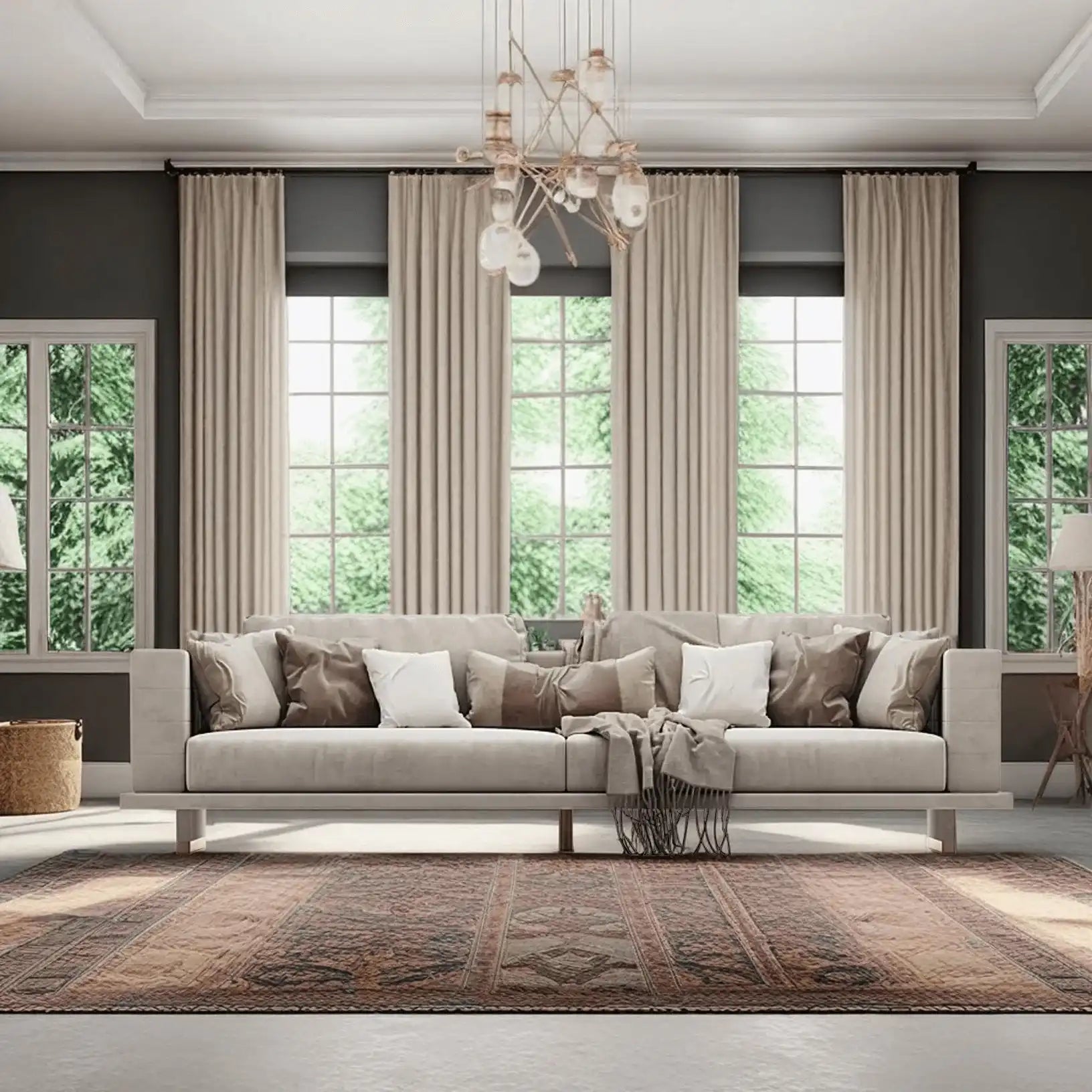 كنبة خشب طبيعي 240*90*80 سم - HIP66 - Homix