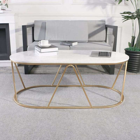 طاولة قهوة بيضاوية بتصميم مودرن - Baytuk