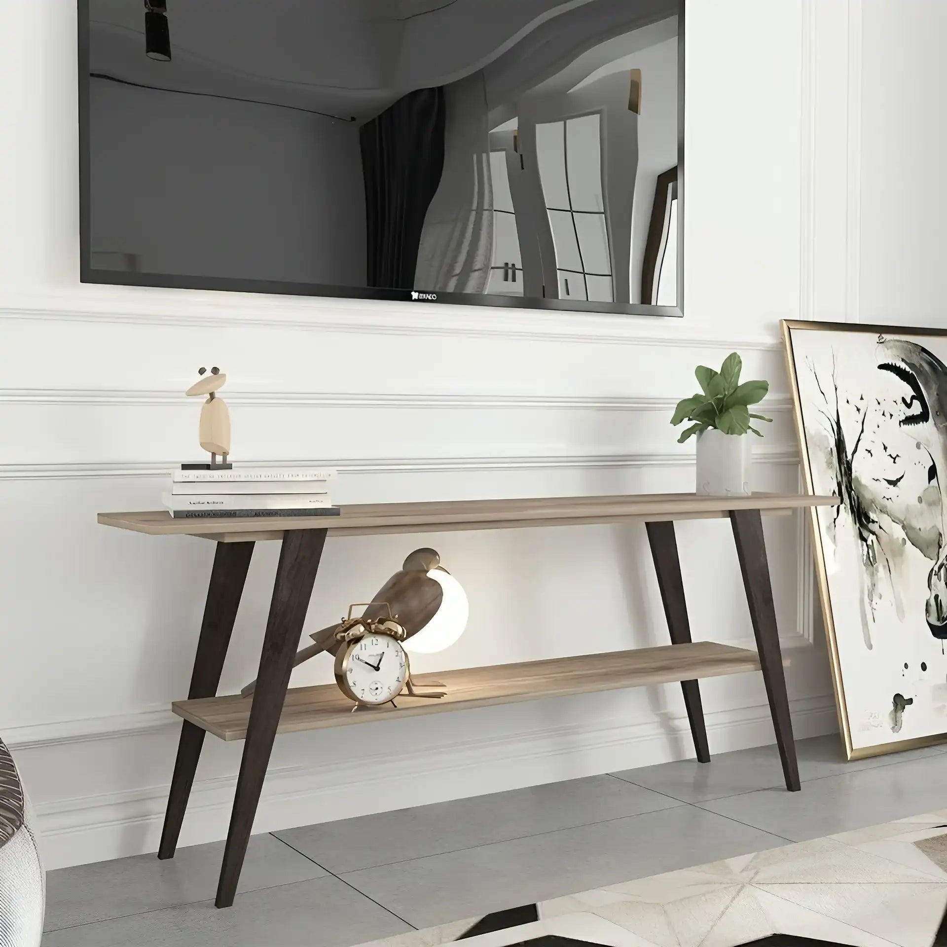 طاولة تلفاز مزودة برف - Baytuk