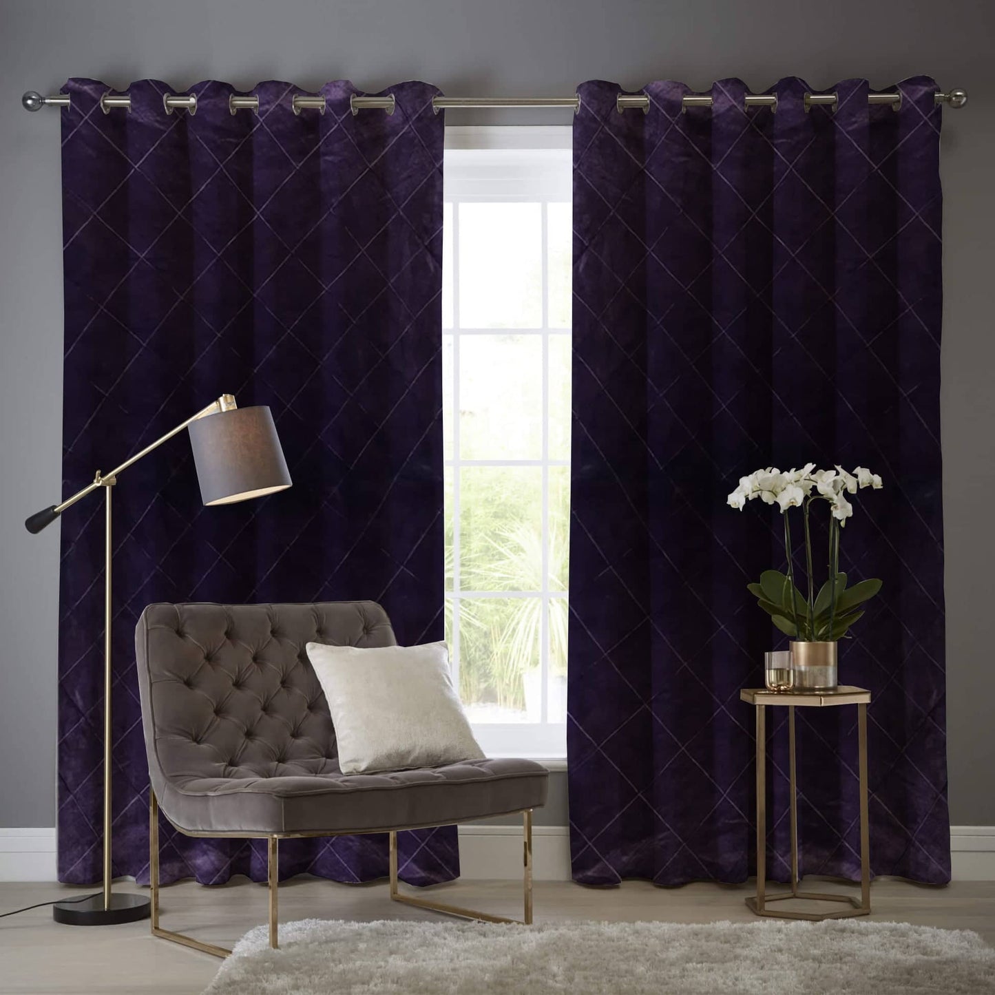 ستارة قماش مخملي فاخرة