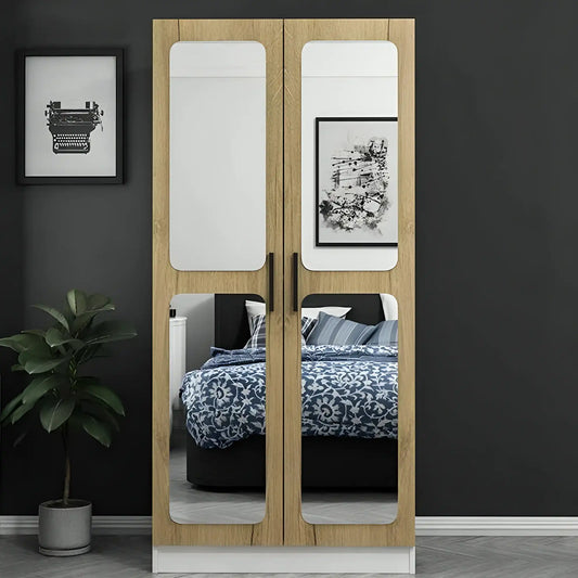 دولاب خشبي مزود بمرآة - Baytuk