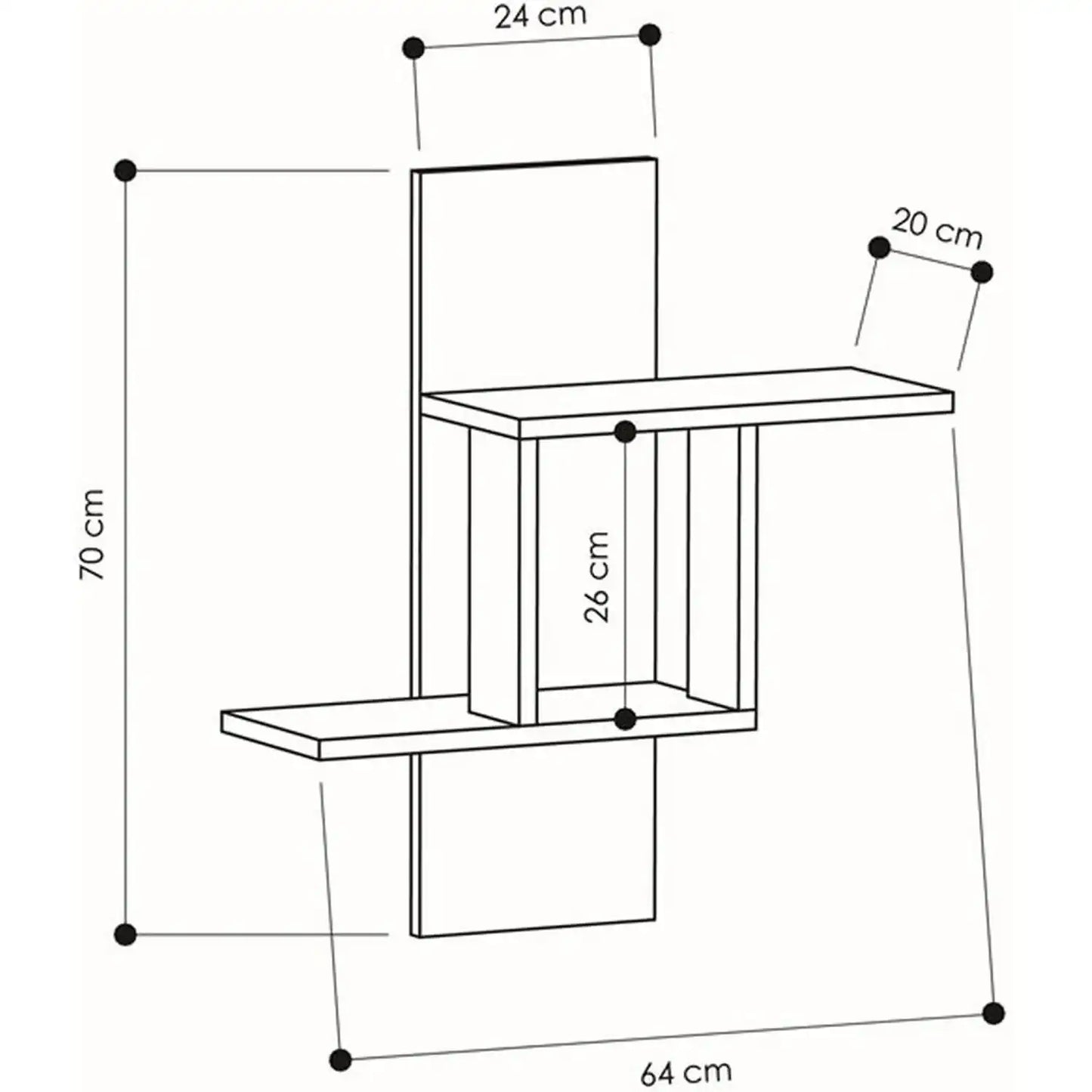 وحدة أرفف MDF أنيقة - Baytuk