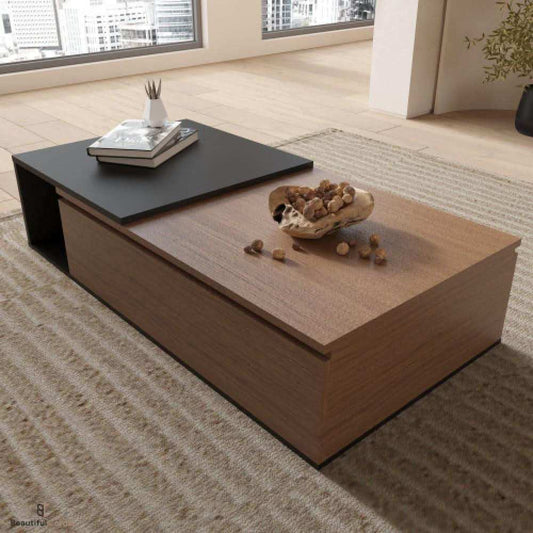 طاولة قهوة خشبي فاخرة - Baytuk