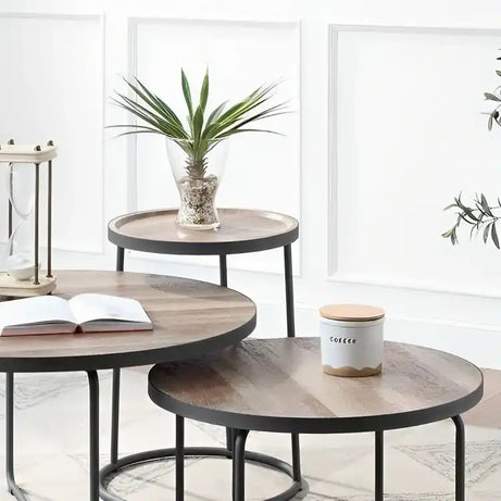 طقم طاولات خشبي - Baytuk