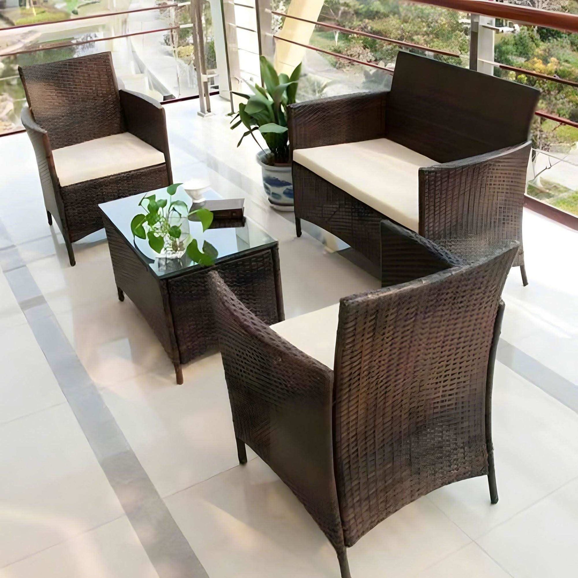 طقم خارجي حديد وراتان - Baytuk