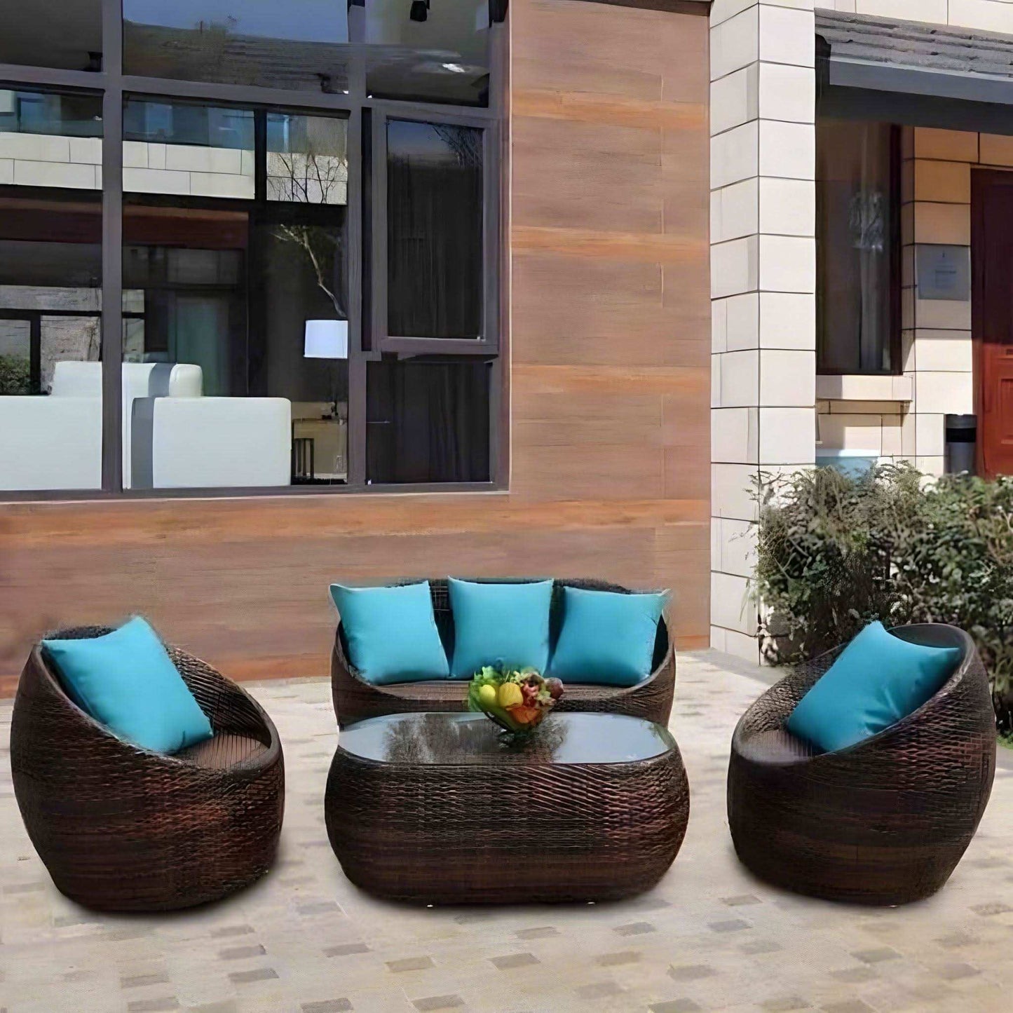 طقم خارجي حديد وراتان - Baytuk