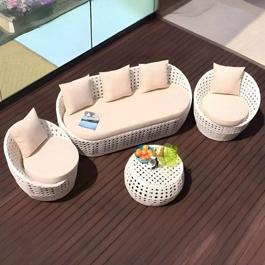 طقم أثاث خارجي حديد و راتان - Baytuk