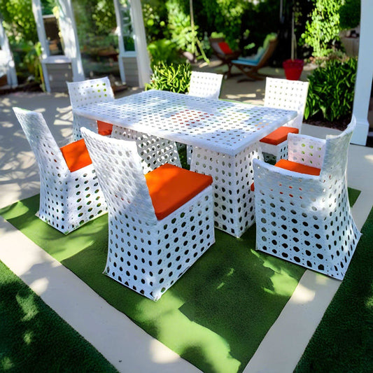 سفرة رائعة حديد وراتان مقاومة للعوامل الجوية - Baytuk