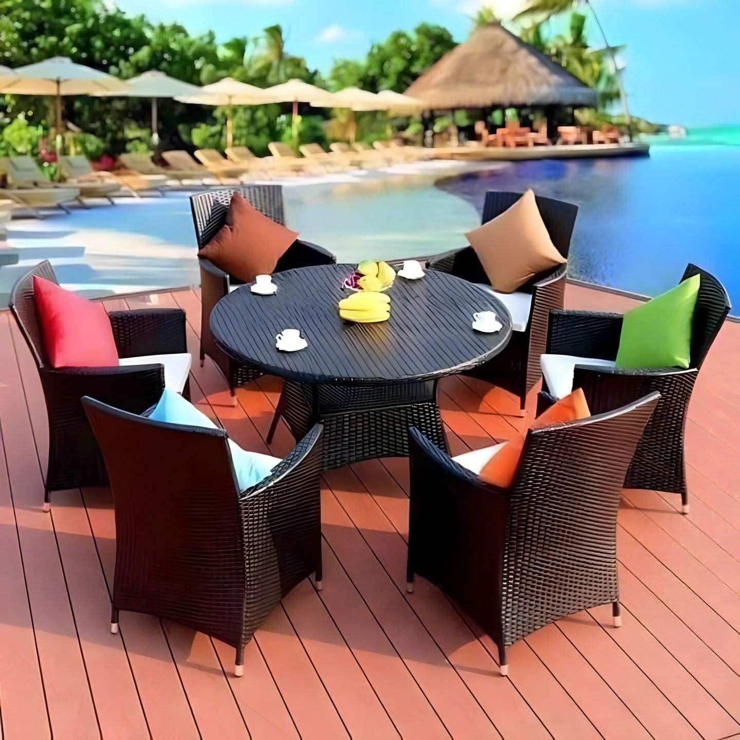 سفرة خارجية أنيقة متميزة بحديد مطلي ضد الصدأ - Baytuk